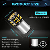 12-Pack BA15D 1142 Soft Warm White 3000k LED Light 12V-DC, 3014 54 SMD Car Replacement for Interior RV Lighting Camper Turn Signal Light Lamps Tail Backup Bulbs